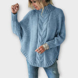 Magda – Sweter z Motywem Warkocza